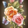 Flowers Butterfly Rose Resin Diamond Painting Kit - DIY