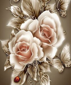 Rose & Butterfly Diamond Painting Kit - DIY