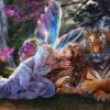 Fairy with Tiger Diamond Painting Kit - DIY