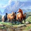 Horse On The Grass Diamond Painting Kit - DIY