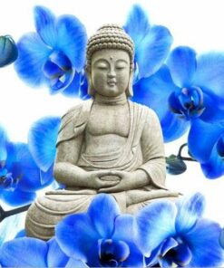 Flowers And Buddha Diamond Painting Kit - DIY