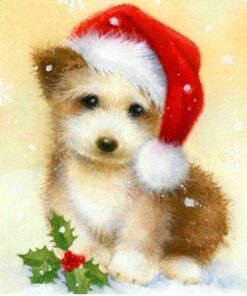 Christmas Dog Little Diamond Painting Kit - DIY