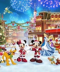 Christmas Mickey Minnie Donald Princesses Diamond Painting Kit - DIY