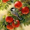 Bird In Apple Diamond Painting Kit - DIY