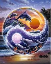Yin and Yang Dolphins Diamond Painting Kit - DIY