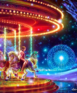 Carousel Picture Diamond Painting Kit - DIY