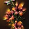 Flowers & Dragonfly Diamond Painting Kit - DIY