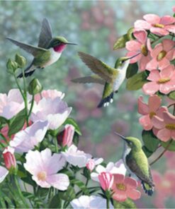Hummingbirds Flowers Diamond Painting Kit - DIY