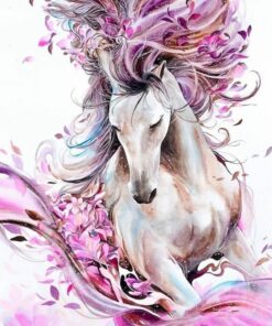 Pink Purple Horse Diamond Painting Kit - DIY