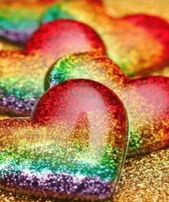 Rainbow Heart Love Diamond Painting Kit - DIY