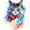 Watercolor Cat Diamond Painting Kit - DIY