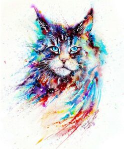 Watercolor Cat Diamond Painting Kit - DIY
