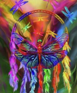 Rainbow Dragonfly Diamond Painting Kit - DIY