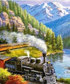 Train Landscape Diamond Painting Kit - DIY