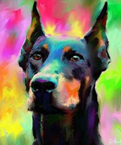 Raimbow Doberman Diamond Painting Kit - DIY