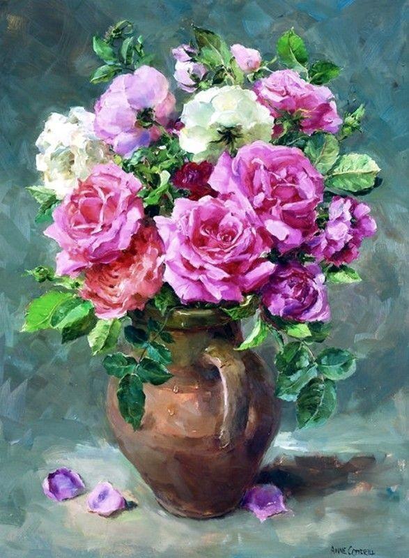 roses flowers colourful rose painting life art wallpaper hd New Best 400 Floral ? Roses images on Pinterest