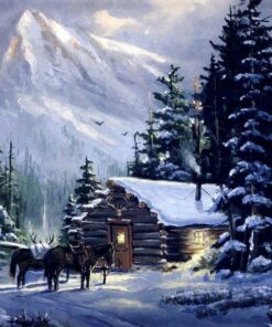 Cabin Horses Diamond Painting Kit - DIY