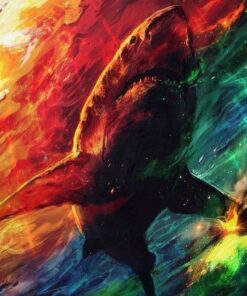 Shark Red Diamond Painting Kit - DIY