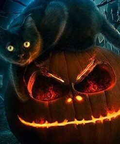 Spooky Halloween Angry Pumpkin